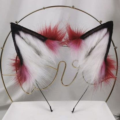 Bloody Wolf Ears Tail Headband Accessory - One Size