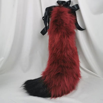 Bloody Wolf Ears Tail Headband Accessory - One Size