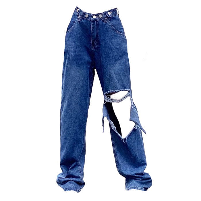 Blue Denim Baggy Jeans