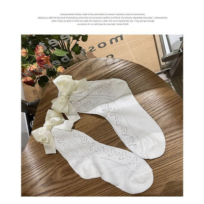 Bow Accent Lace Socks