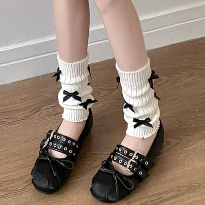 Bow Accent Leg Warmers - Socks