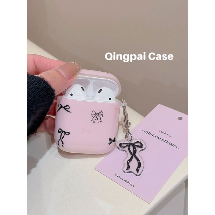 Bow AirPods / Pro Earphone Case Skin / Charm / Set