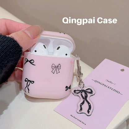 Bow AirPods / Pro Earphone Case Skin / Charm / Set - Of 2