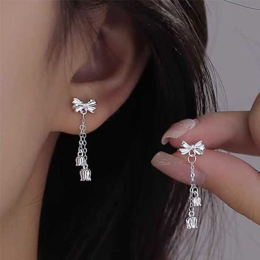 Bow Alloy Dangle Earring