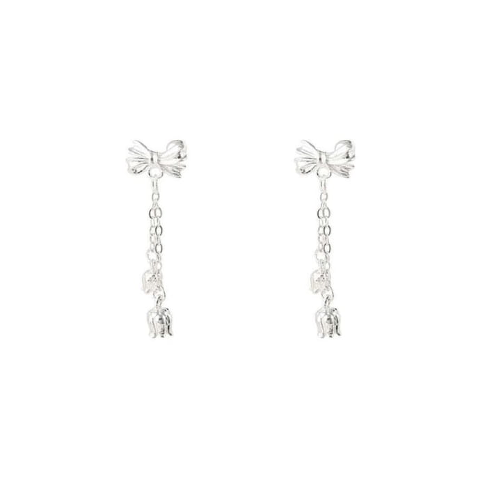 Bow Alloy Dangle Earring