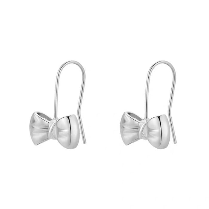 Bow Alloy Drop Earring