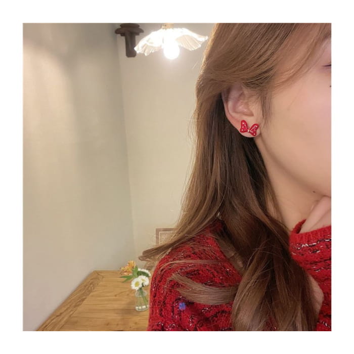 Bow Alloy Earring