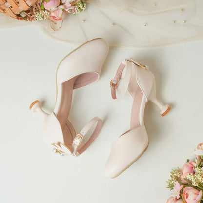 Bow Ankle Strap D’Orsay Pumps