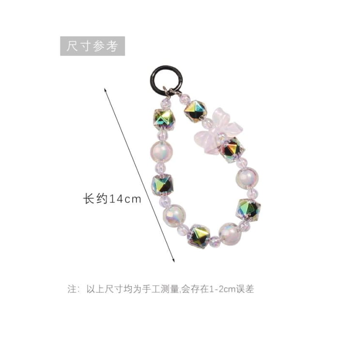 Bow Bead Acrylic Bag Charm