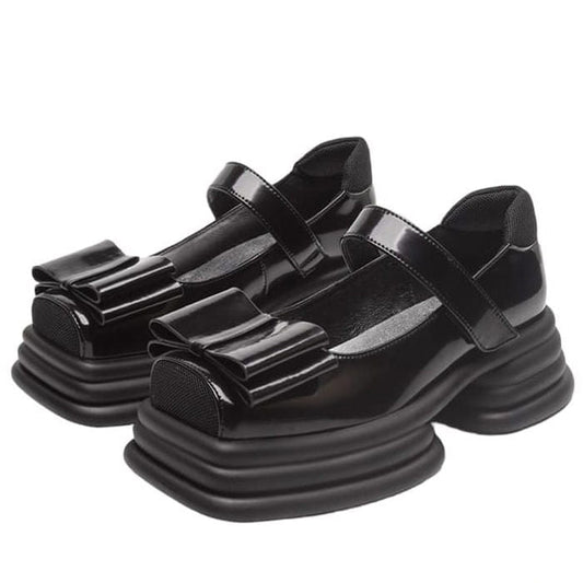 Bow Black Mary Janes - EU34 (US4.0) / Shoes