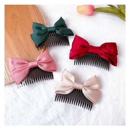 Bow Fabric Hair Comb