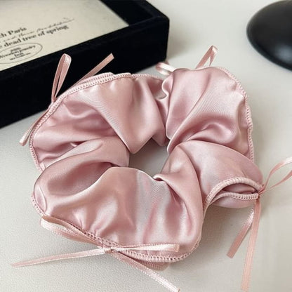 Bow Fabric Scrunchie - 790 - Pink / One Size