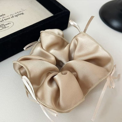 Bow Fabric Scrunchie - 793 - Champagne / One Size