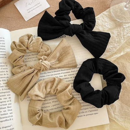 Bow Fabric Scrunchie / Plain