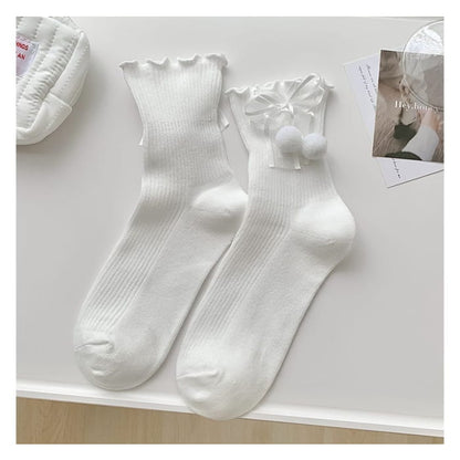 Bow Frill Short Socks