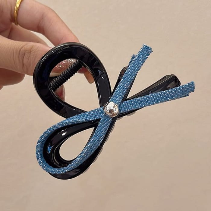 Bow Hair Claw Clip - Knot - Light Blue / One Size