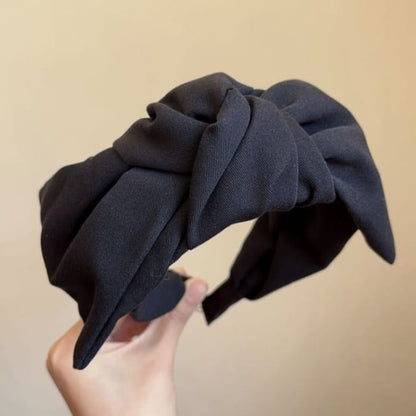 Bow Hair Clip / Headband - Black / One Size