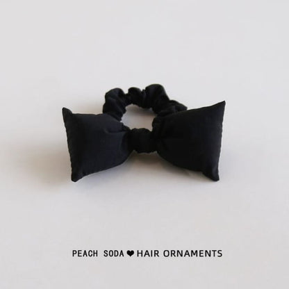 Bow Hair Tie - Black / One Size