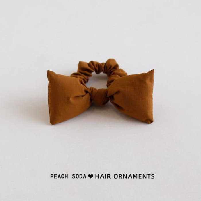 Bow Hair Tie - Caramel / One Size