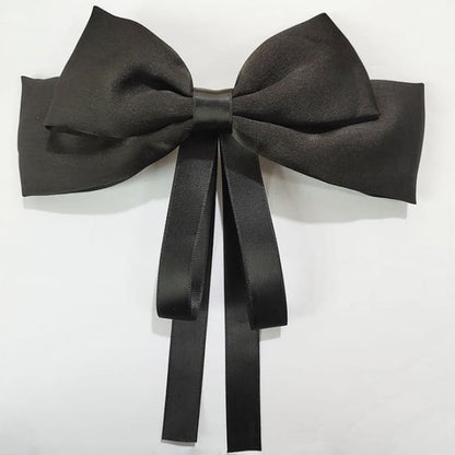 Bow Hair Tie / Clip - Black / One Size