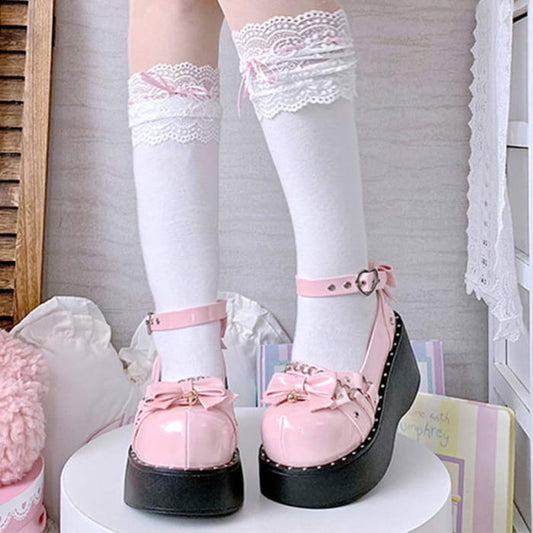 Bow Knot Chain Lolita Mary Janes Shoes