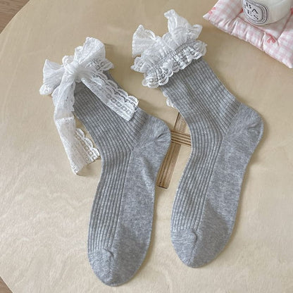 Bow Lace Socks / Set