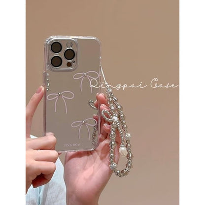 Bow Mirrored Phone Case - iPhone 15 Pro Max / Plus / 14