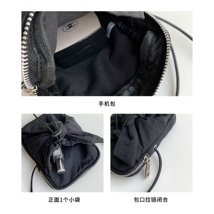 Bow Nylon Crossbody Bag