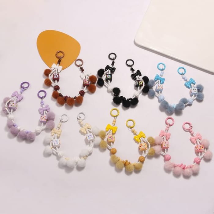 Bow Pom Bag Charm