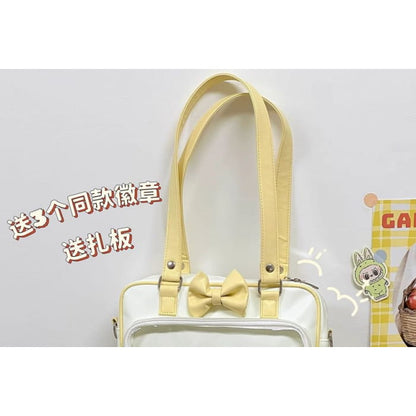 Bow PVC Panel Tote Bag / Charm / Set