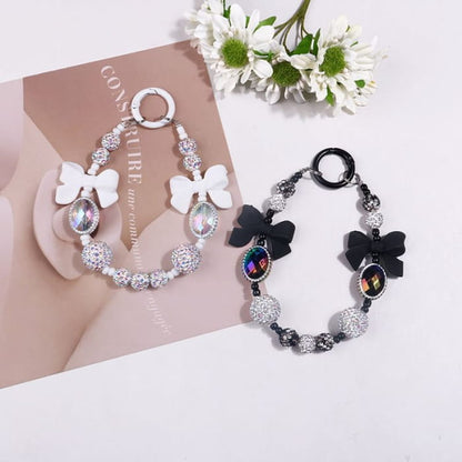 Bow Rhinestone Resin Bag Charm (Various Designs)