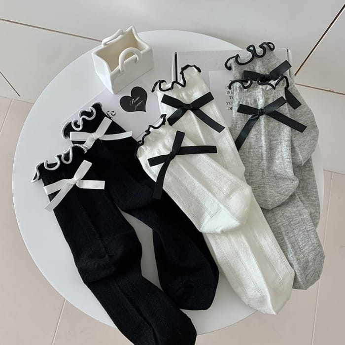 Bow Ruffle Socks