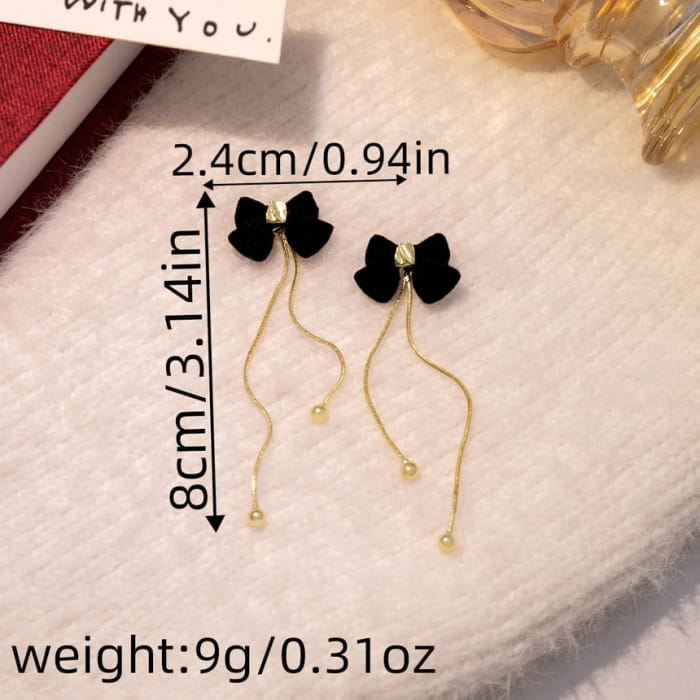 Bow Threader Earring - Accessories