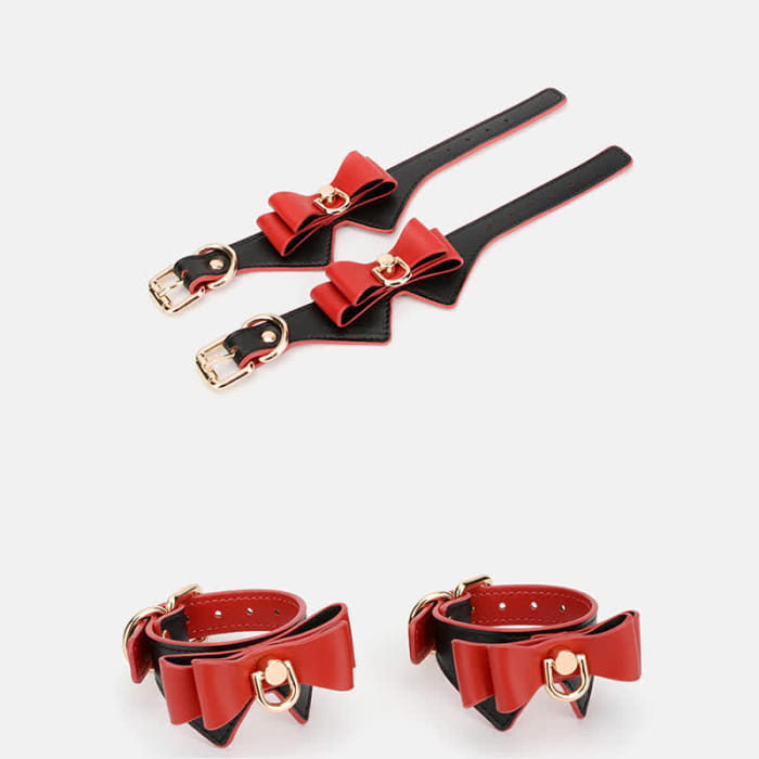 Bow Tie Leather Maid Accessories 7 Pieces Set