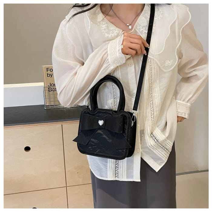 Bow Top Handle Crossbody Bag