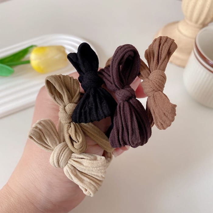 Bowknot Hair Tie Set - Fashion Accessories