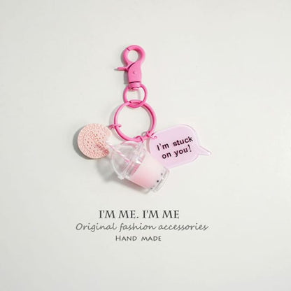 Bubble Milk-Tea Bag Charm / Key Ring - Light Pink / One Size