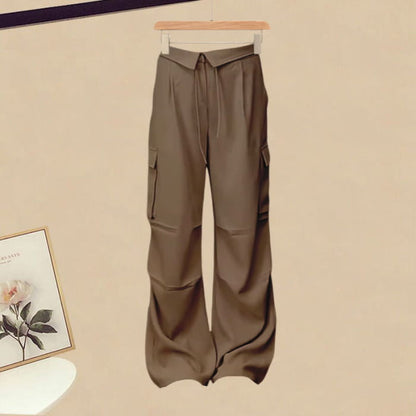 Buckle Tassels T-Shirt Cargo Pants - A / M