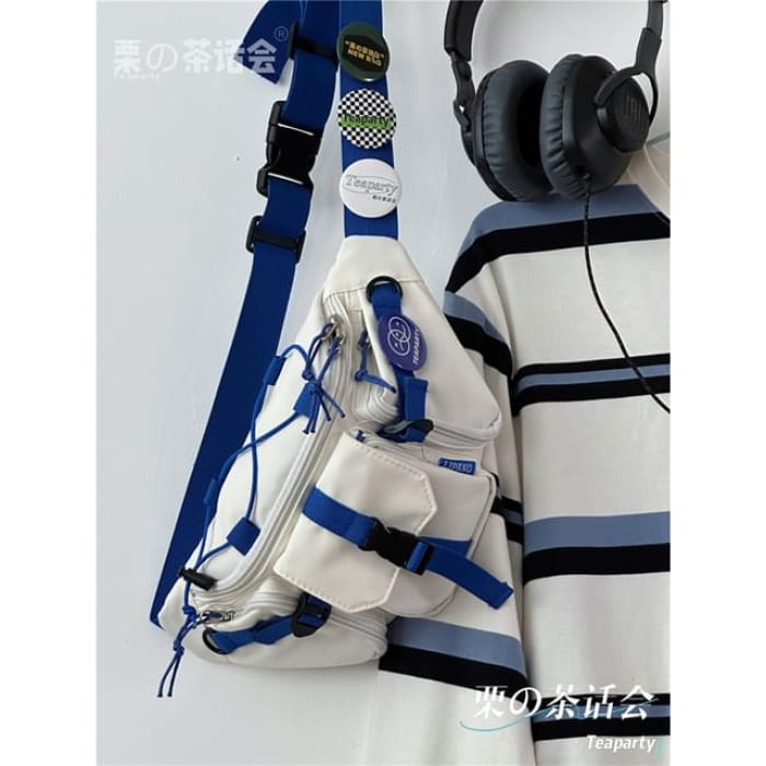 Buckled Waist Bag / Charm / Set - Off-White / One Size