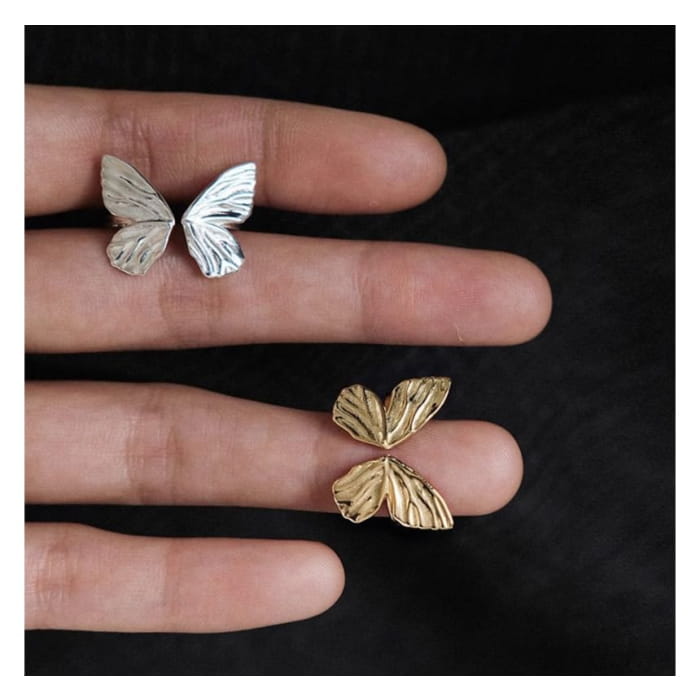 Butterfly Alloy Open Ring - J4231 - Gold / One Size