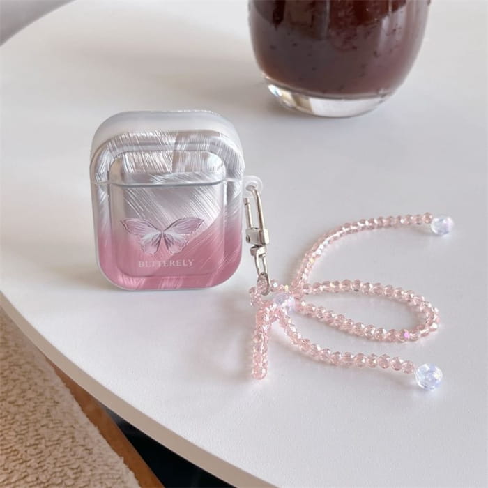 Butterfly Faux Crystal Bow Charm AirPods / Pro Earphone