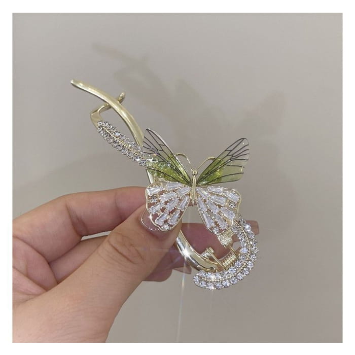 Butterfly Fringed Alloy Hair Stick / Clip - AM2023 - Silver