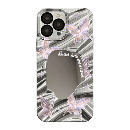 Butterfly Mirrored Phone Case - iPhone 15 Pro Max / 14 / 13