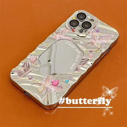 Butterfly Mirrored Phone Case - iPhone 15 Pro Max / 14 / 13