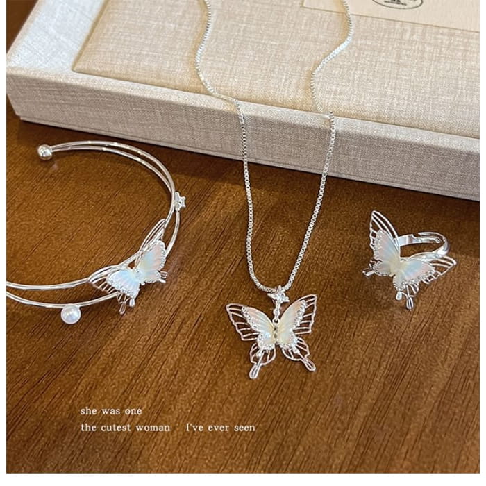 Butterfly Open Bangle / Ring / Necklace