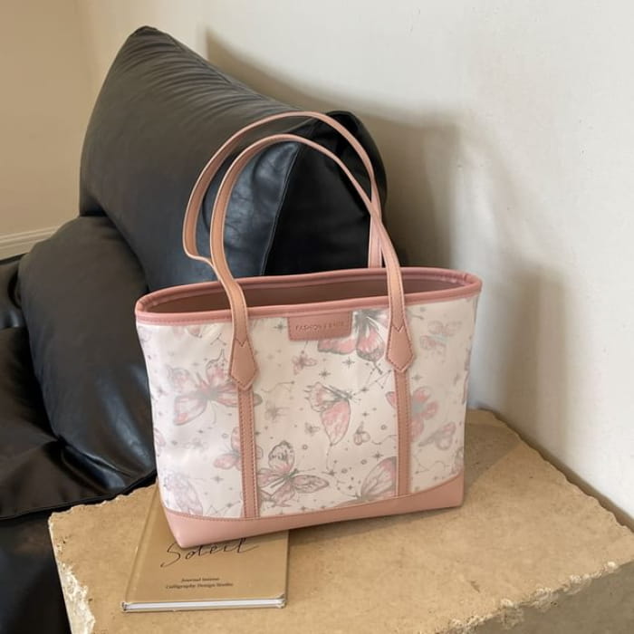 Butterfly Tote Bag - Pink / One Size