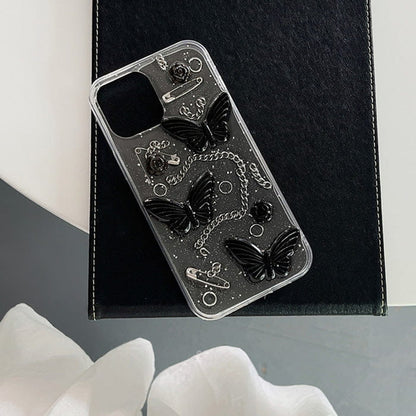 Butterfly with Chain iPhone Case - IPhone