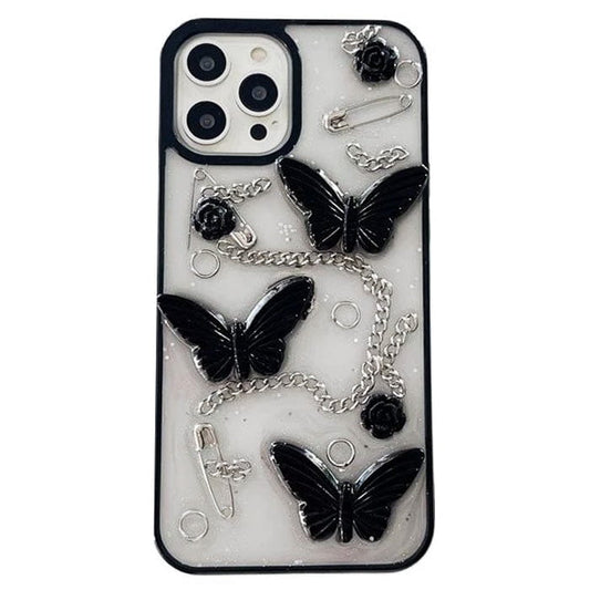 Butterfly with Chain iPhone Case - IPhone
