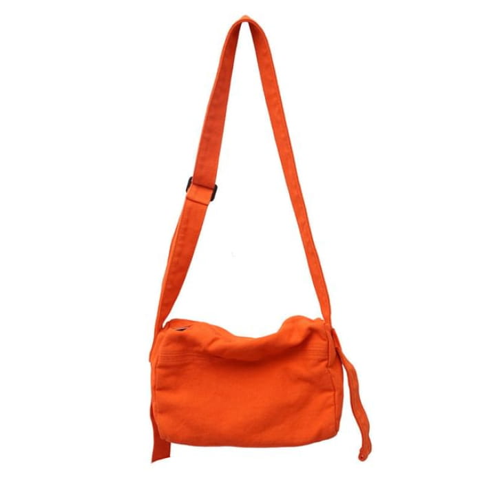 Canvas Crossbody Bag - Tangerine / One Size