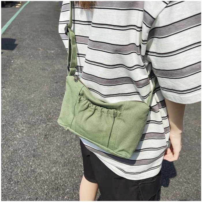 Canvas Plain Hobo Bag